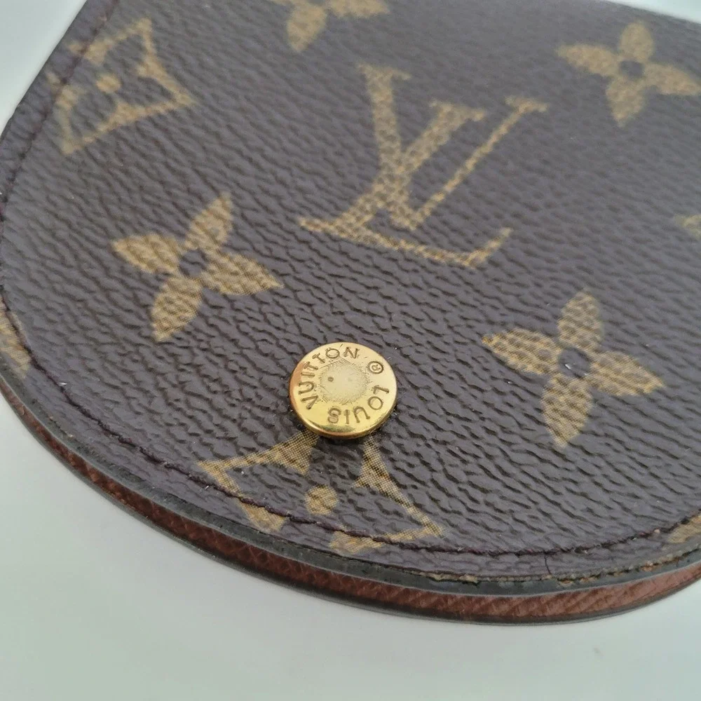 Louis Vuitton Monogram Porte Monnaie Gousset Coin Purse Wallet CT0050 Brown